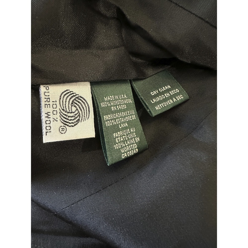 NWT Lauren Ralph Lauren Worsted Wool Blazer USA Made Gray Striped Women's Size 6 - Picture 12 of 15